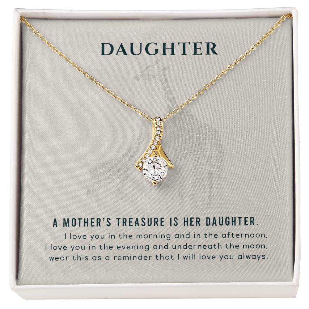 To my Daughter - A mother's treasure - Alluring Beauty Necklace