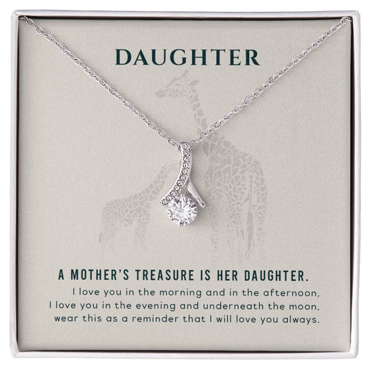 To my Daughter - A mother's treasure - Alluring Beauty Necklace