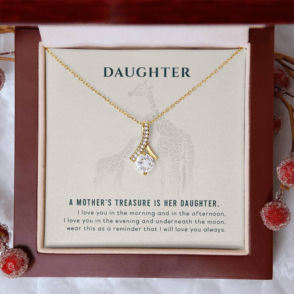To my Daughter - A mother's treasure - Alluring Beauty Necklace