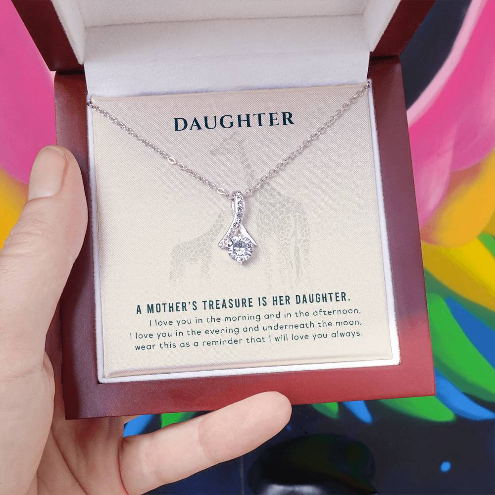 To my Daughter - A mother's treasure - Alluring Beauty Necklace