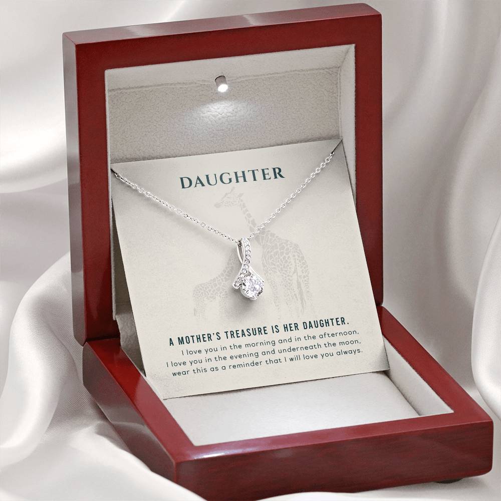 To my Daughter - A mother's treasure - Alluring Beauty Necklace