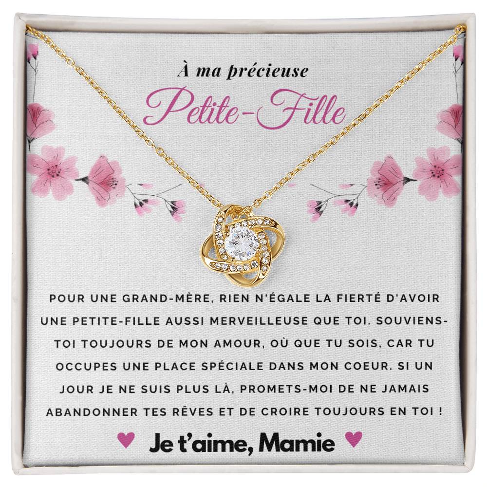 À ma Petite-Fille - Souviens toi de mon amour - Collier Love Knot