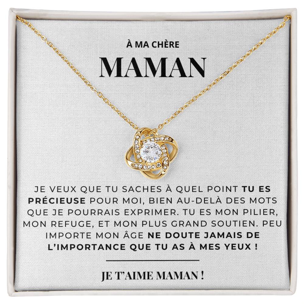 À ma Mère - Tu es précieuse pour moi - Collier Love Knot