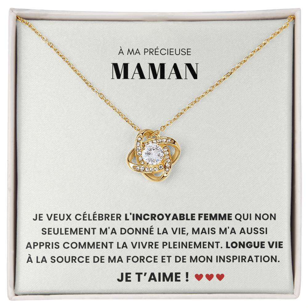 À ma Mère - L'incroyable femme - Collier Love Knot