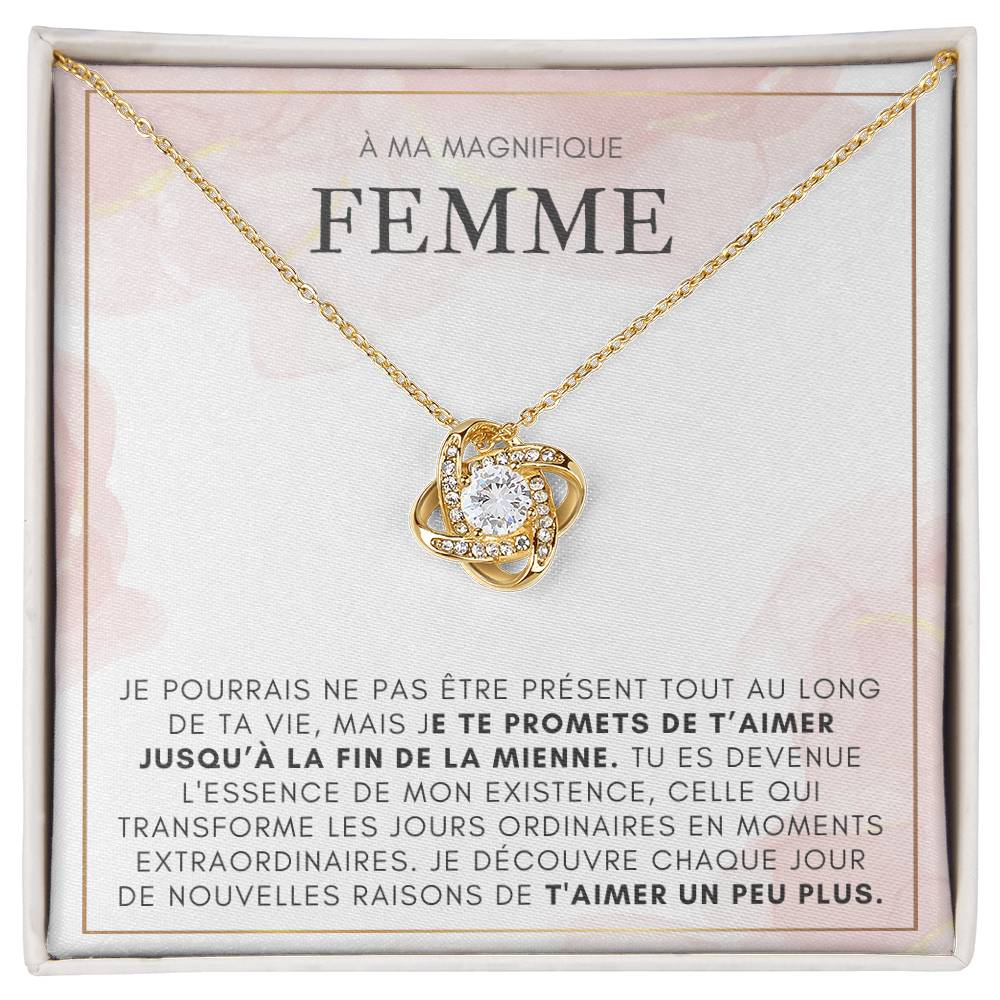 À ma Femme - Je te promet de t'aimer - Collier Love Knot