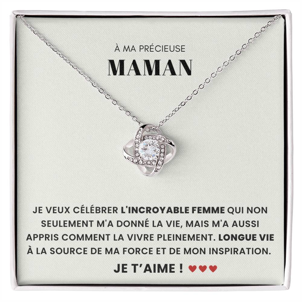 À ma Mère - L'incroyable femme - Collier Love Knot