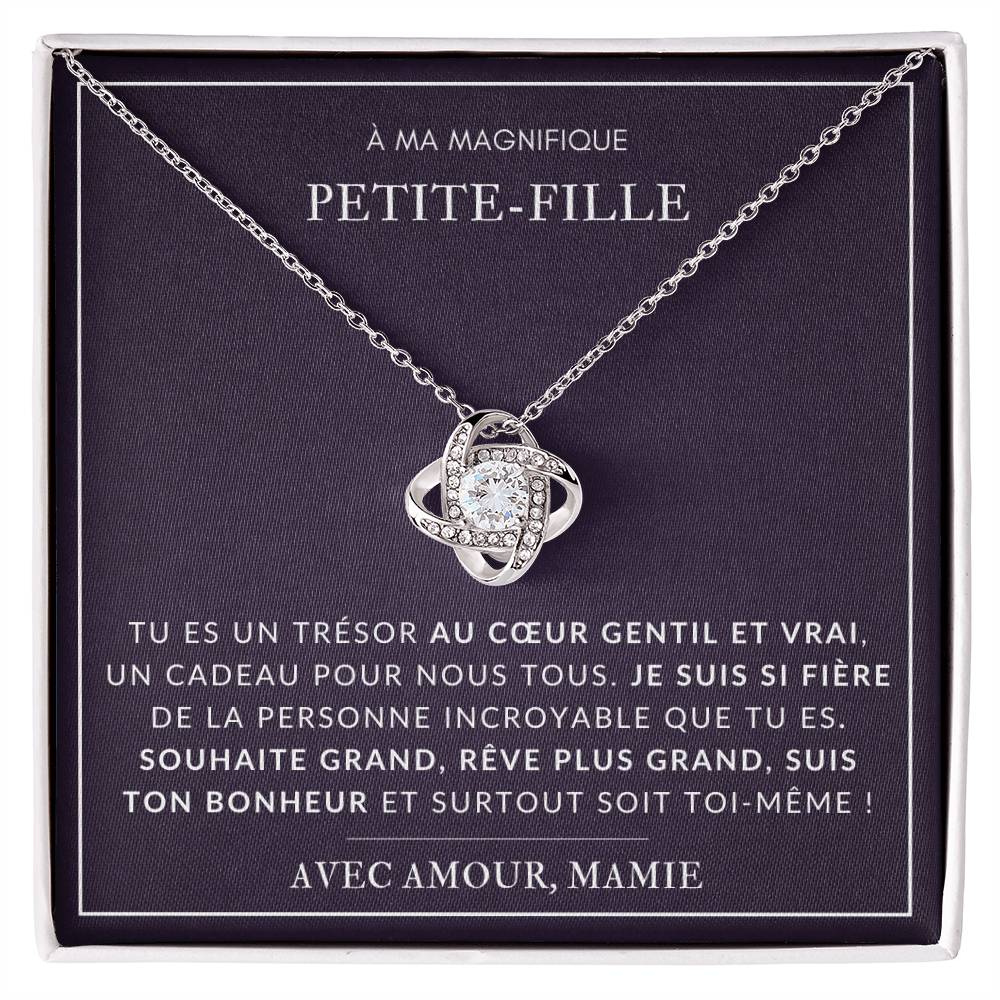 À ma Petite Fille - Tu es un trésor - Collier Love Knot