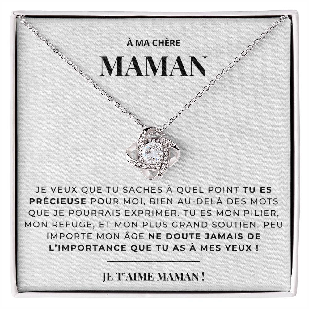 À ma Mère - Tu es précieuse pour moi - Collier Love Knot