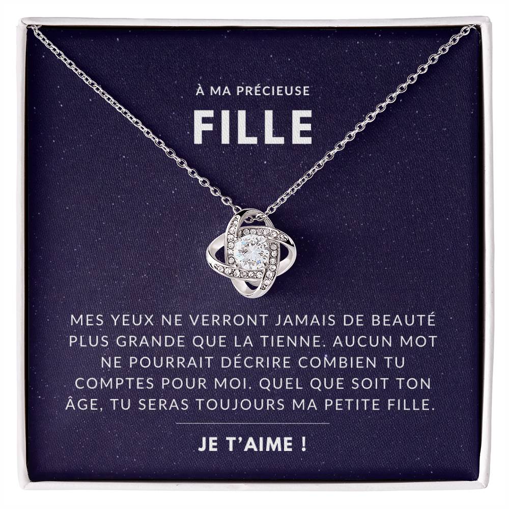 À ma Fille - Tu seras toujours ma petite fille - Collier Love Knot