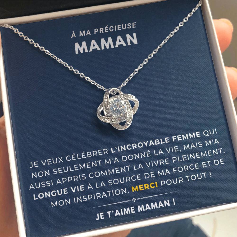 À ma Mère - Merci pour tout - Collier Love Knot