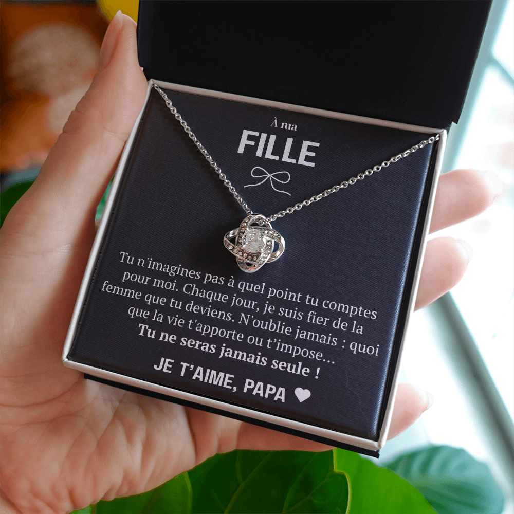 À ma Fille - Je suis fier de toi - Collier Love Knot