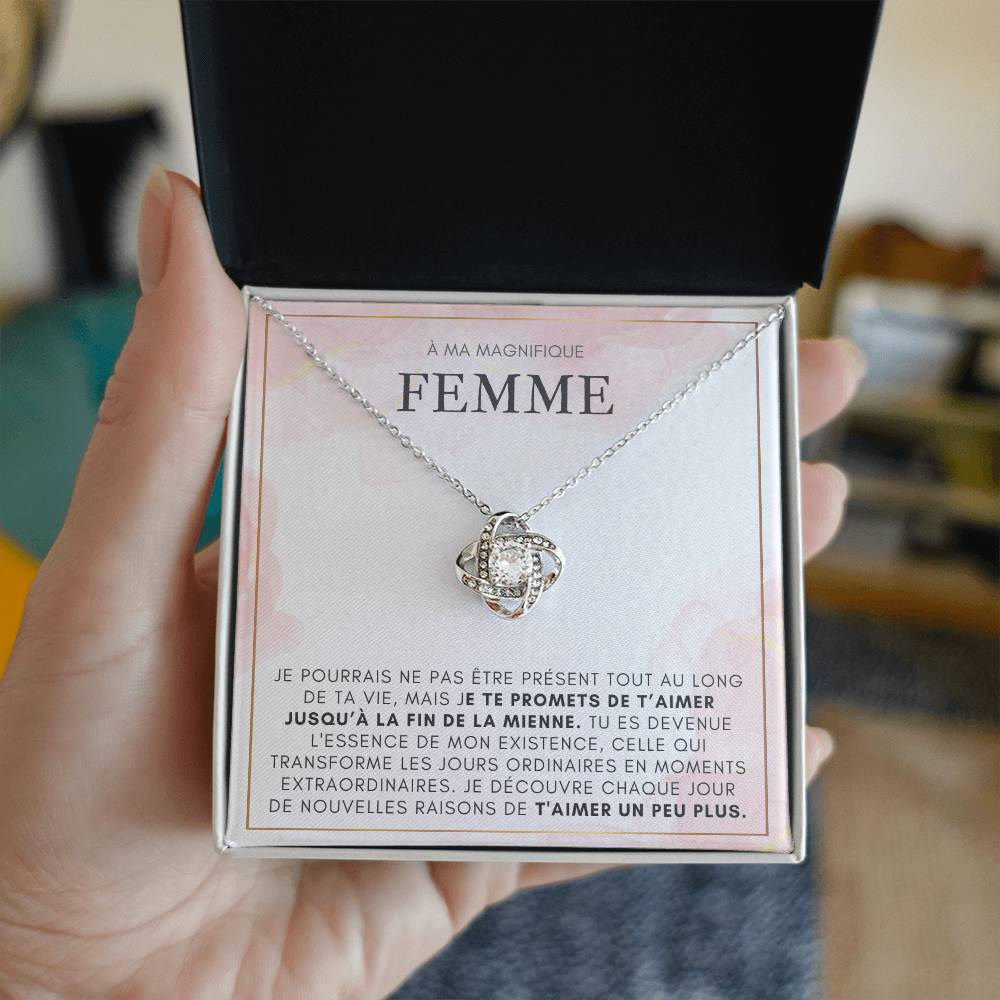 À ma Femme - Je te promet de t'aimer - Collier Love Knot