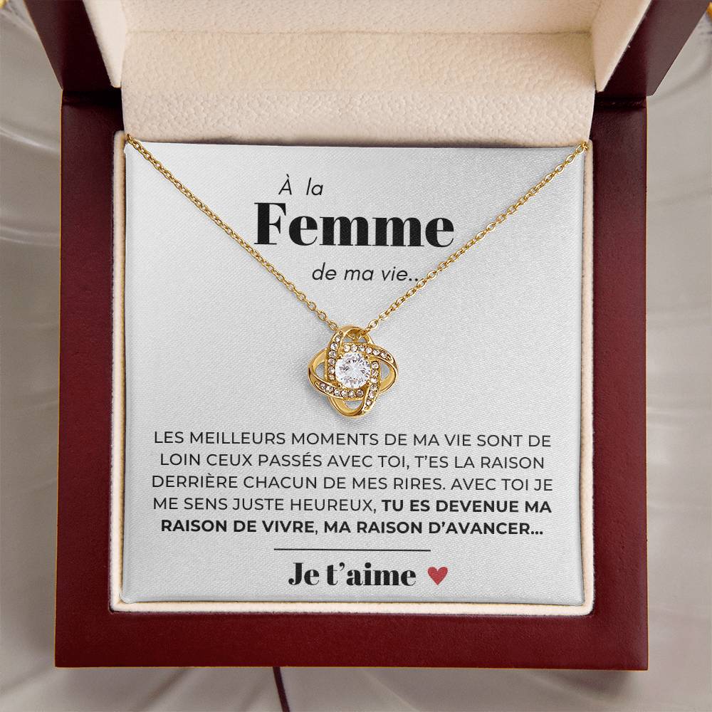 À ma Femme - Ma raison d'avancer -  Collier Love Knot