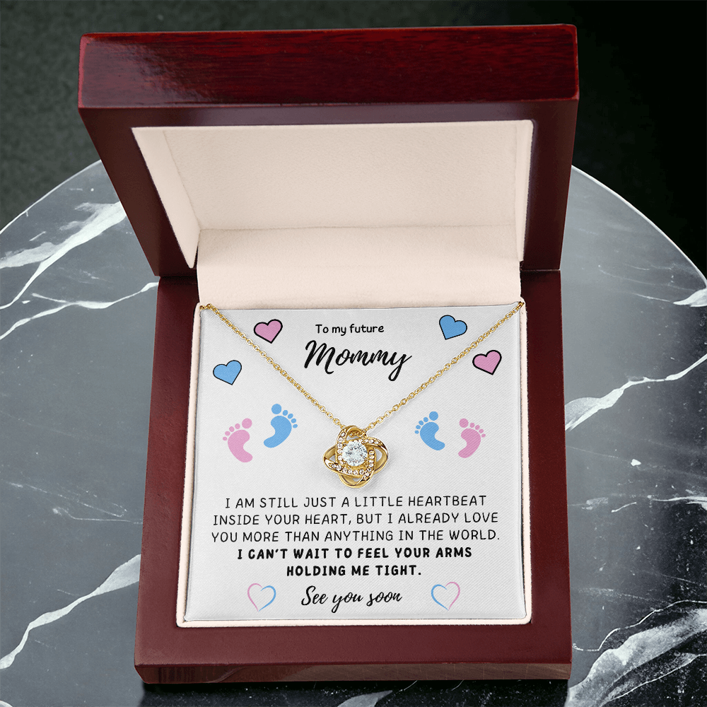 To my Mom - I can't wait to feel you - Love Knot Necklace