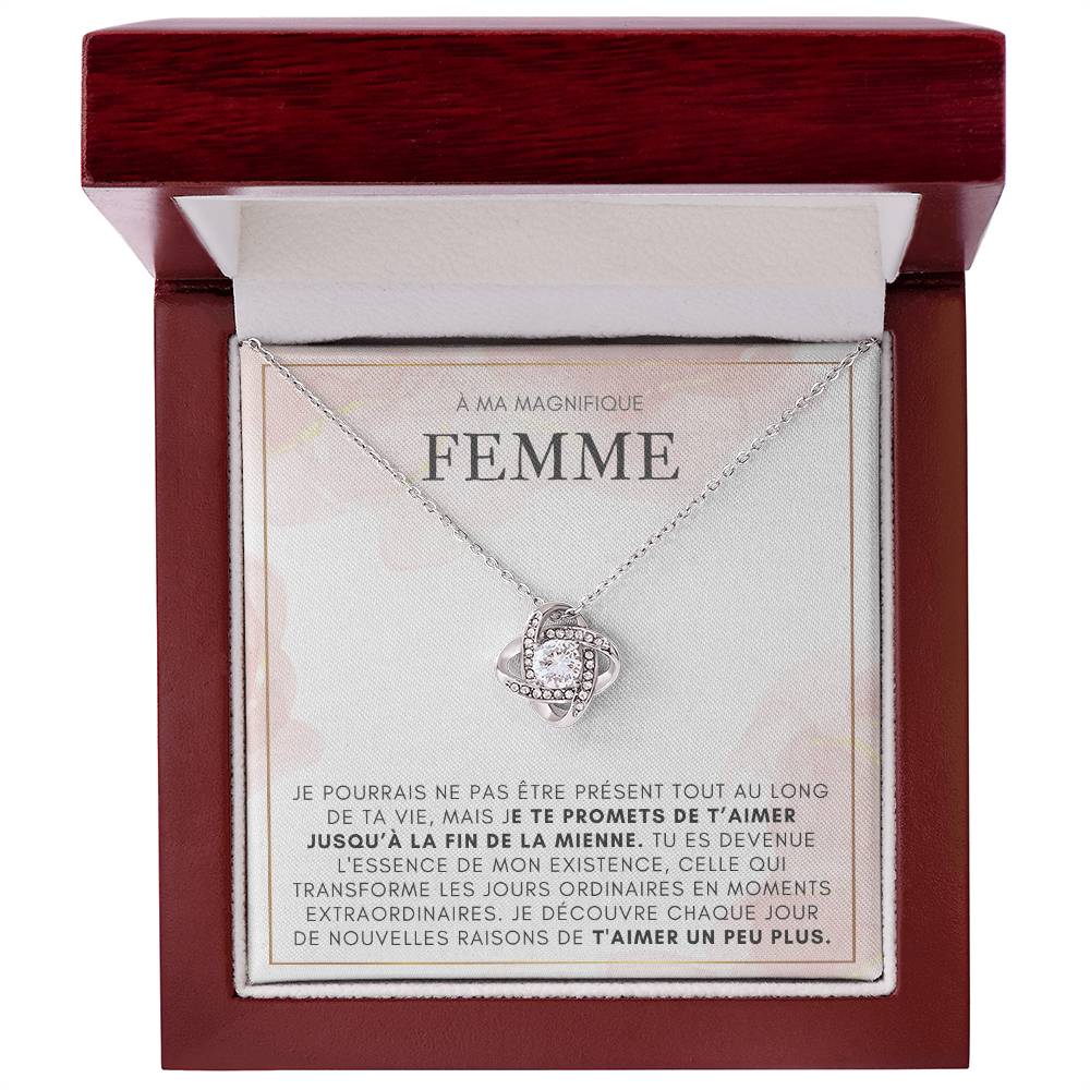 À ma Femme - Je te promet de t'aimer - Collier Love Knot