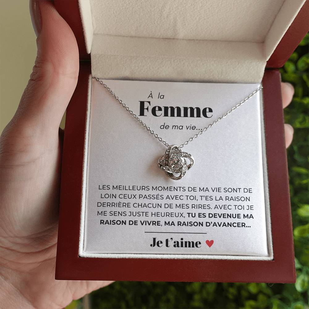 À ma Femme - Ma raison d'avancer -  Collier Love Knot