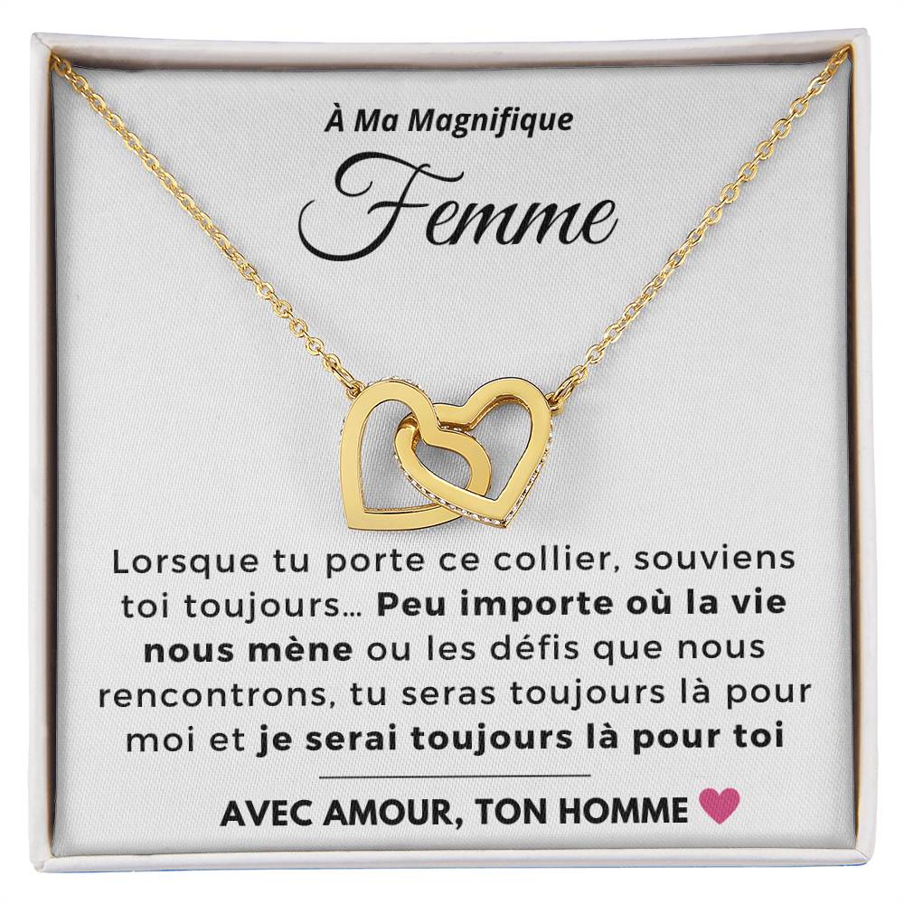 À ma Femme - Souviens toi toujours - Collier Dual Hearts