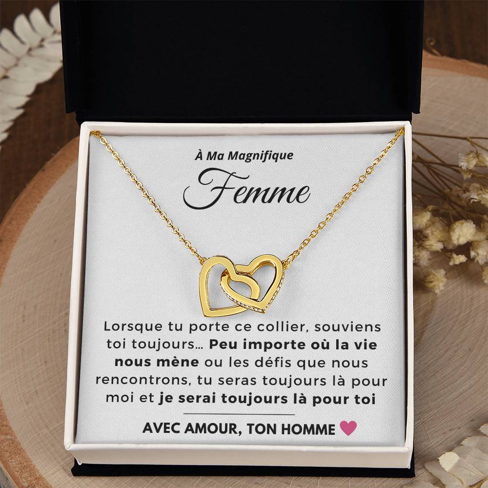 À ma Femme - Souviens toi toujours - Collier Dual Hearts