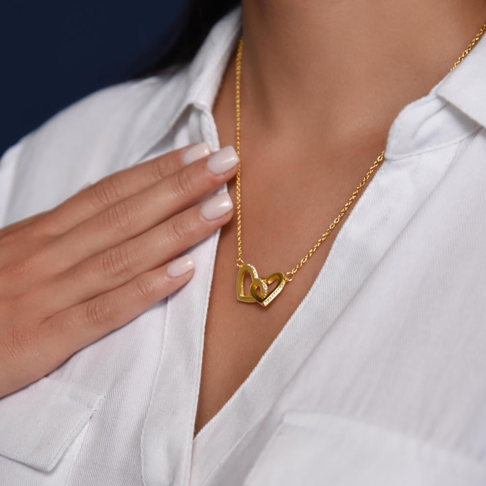 À ma Femme - Ma raison de vivre - Collier "Cœurs entrelacés"