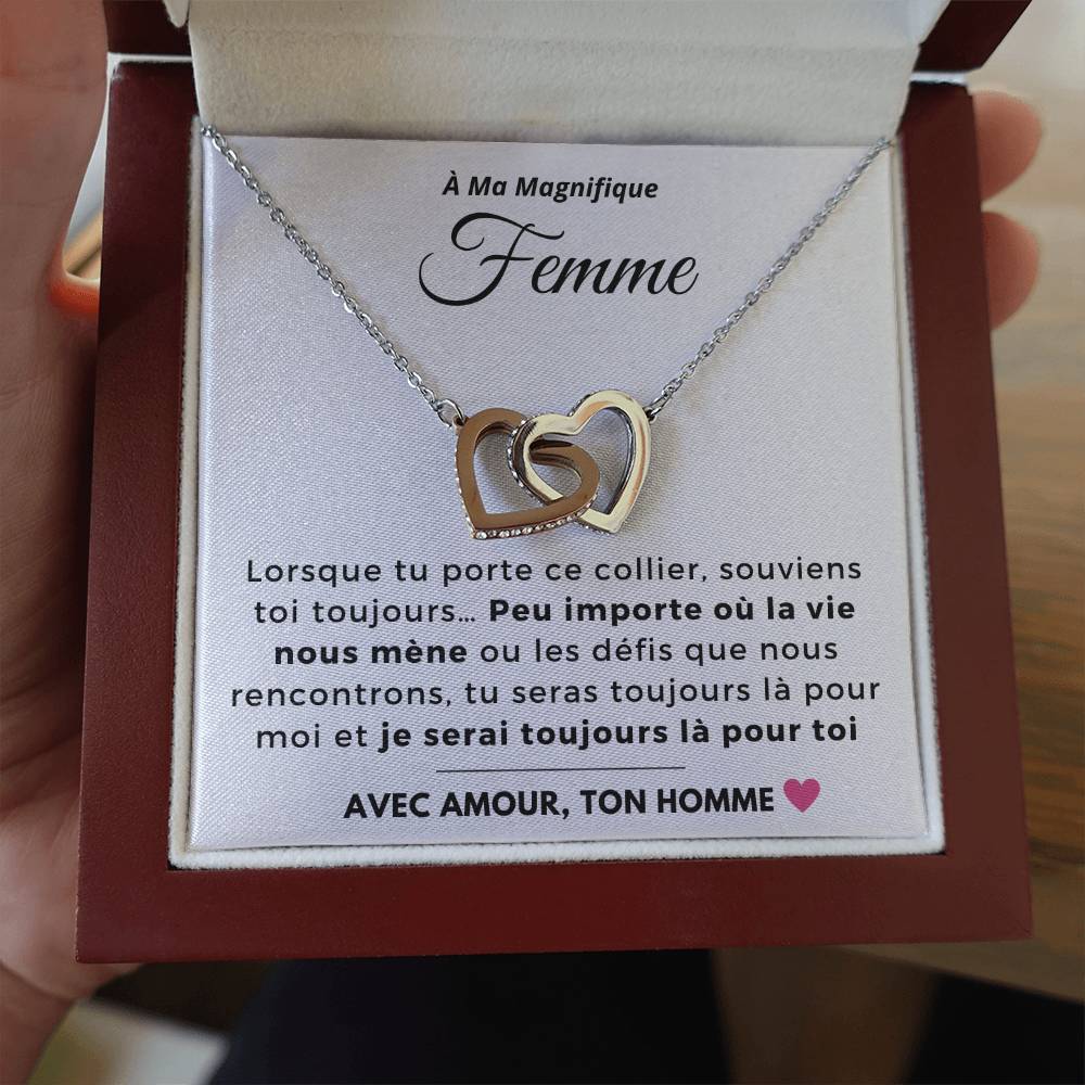 À ma Femme - Souviens toi toujours - Collier Dual Hearts