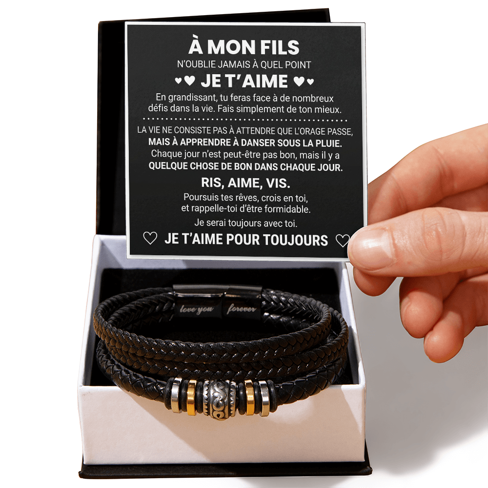 À mon fils - Bracelet "Love you forever"
