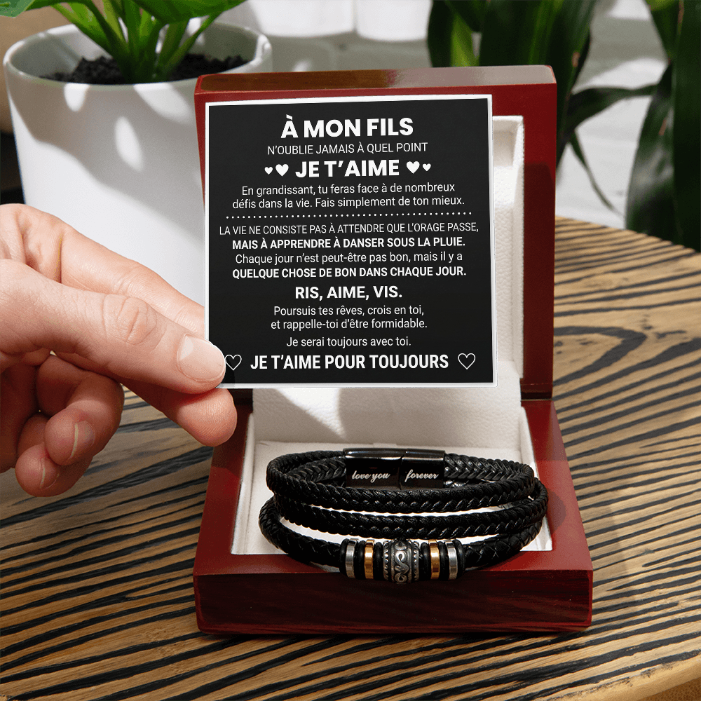 À mon fils - Bracelet "Love you forever"