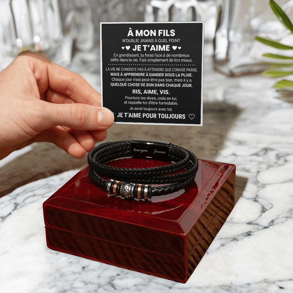 À mon fils - Bracelet "Love you forever"