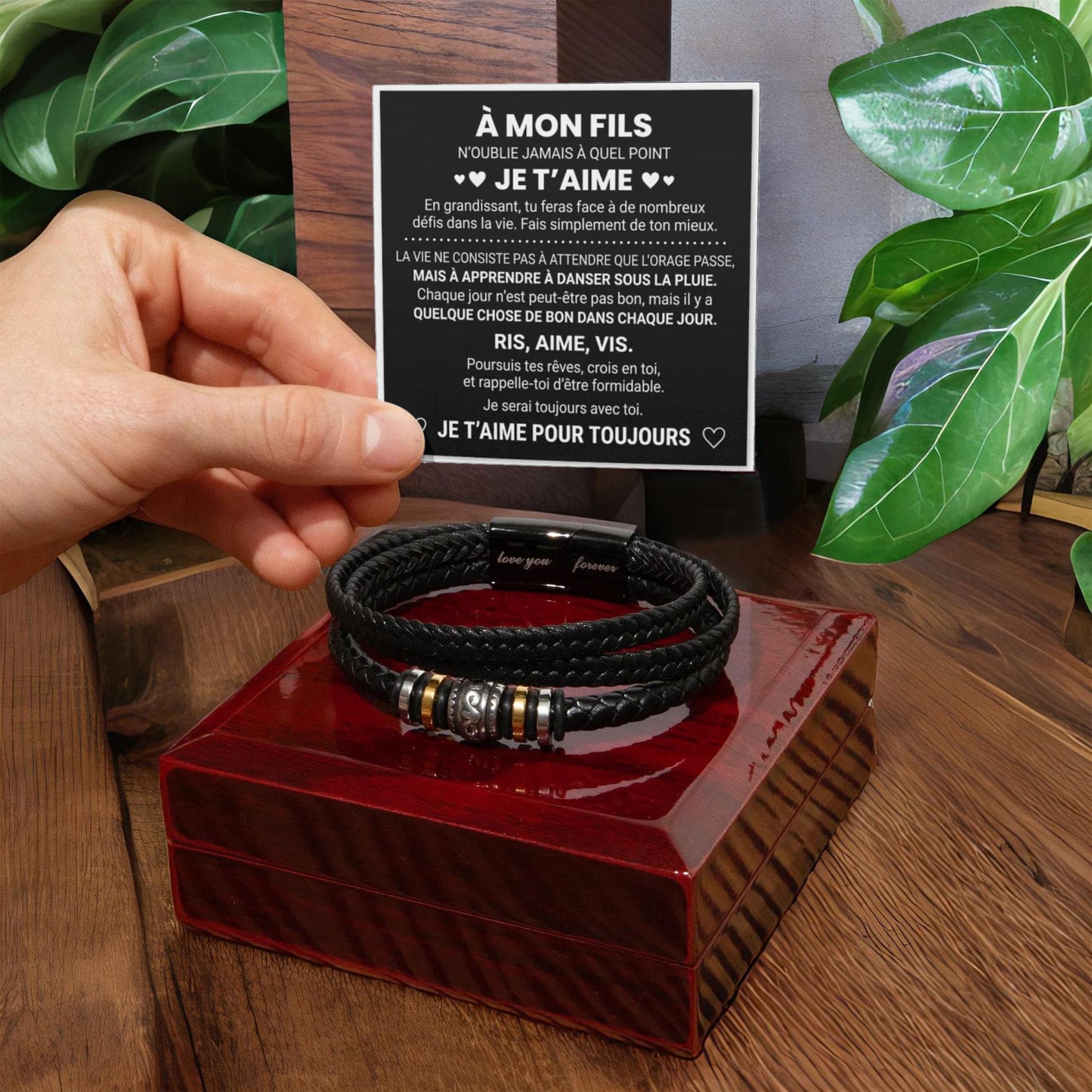 À mon fils - Bracelet "Love you forever"