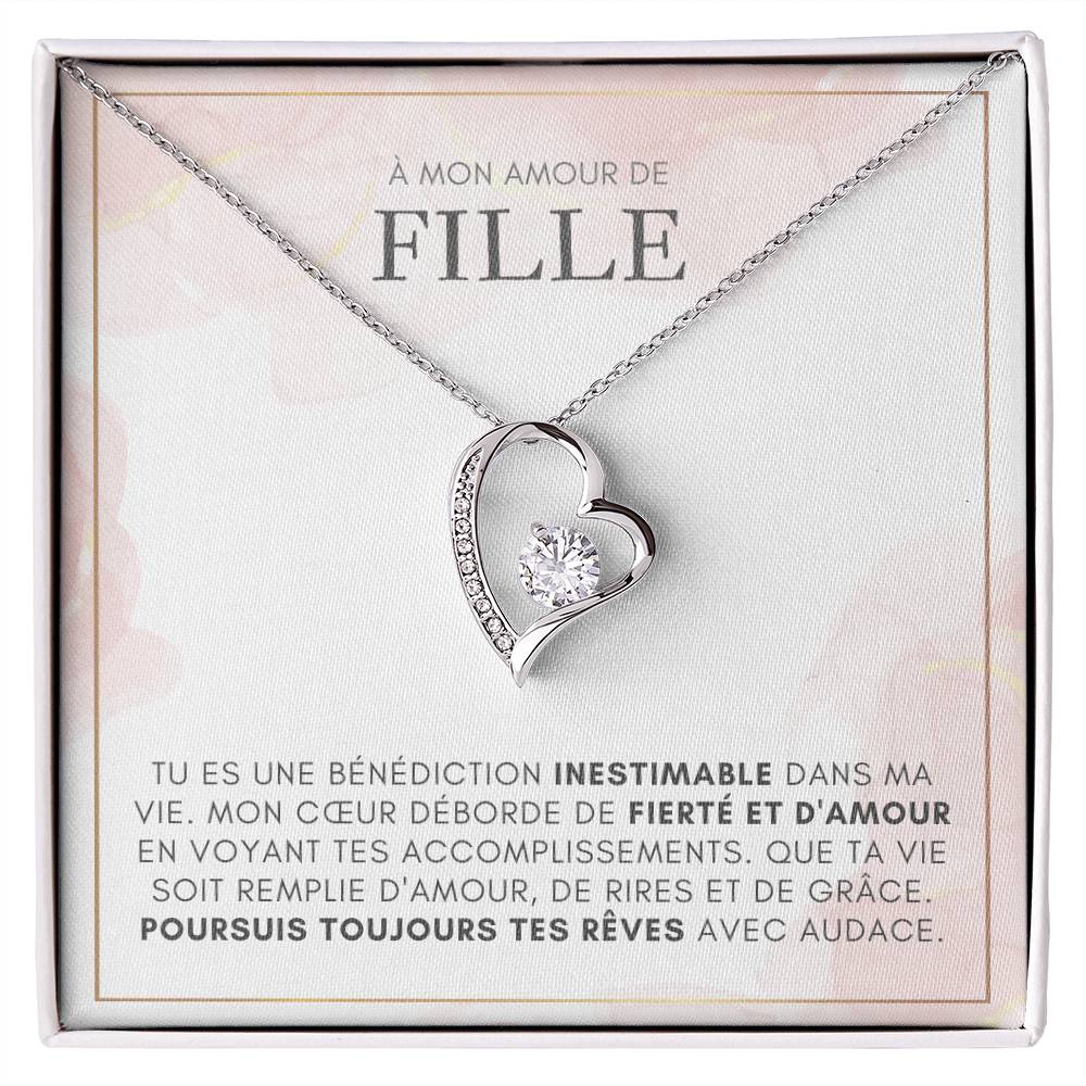 À ma Fille - Tu es une bénédiction - Collier Forever Love