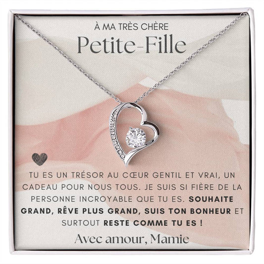 À ma Petite Fille - Tu es un trésor - Collier Forever Love