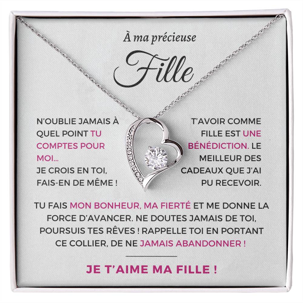 À ma Fille - Tu fais mon bonheur - Collier Forever Love