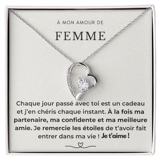 À ma Femme - Je remercie les étoiles - Collier Forever Love