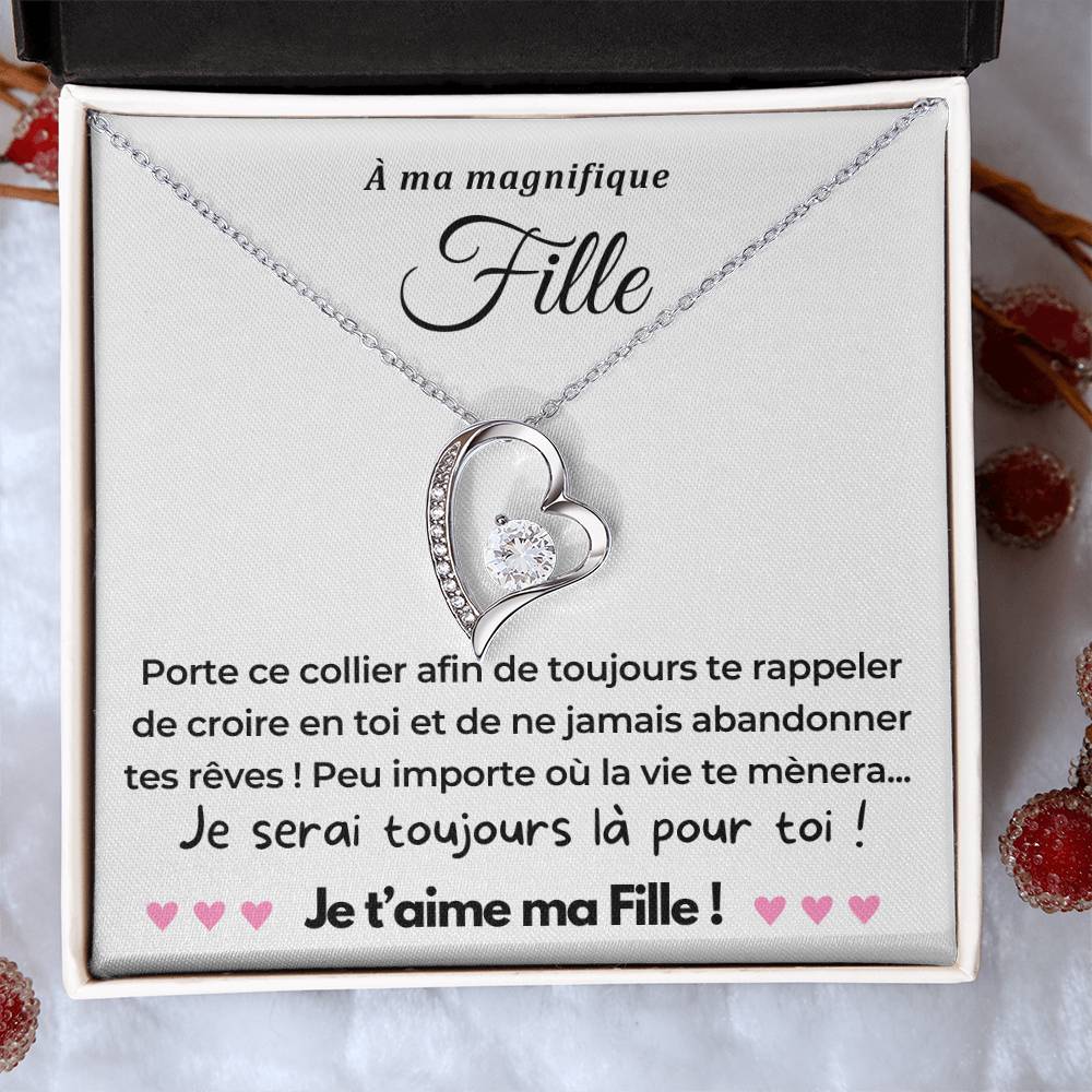 À ma Fille - Peu importe où... - Collier Forever Love