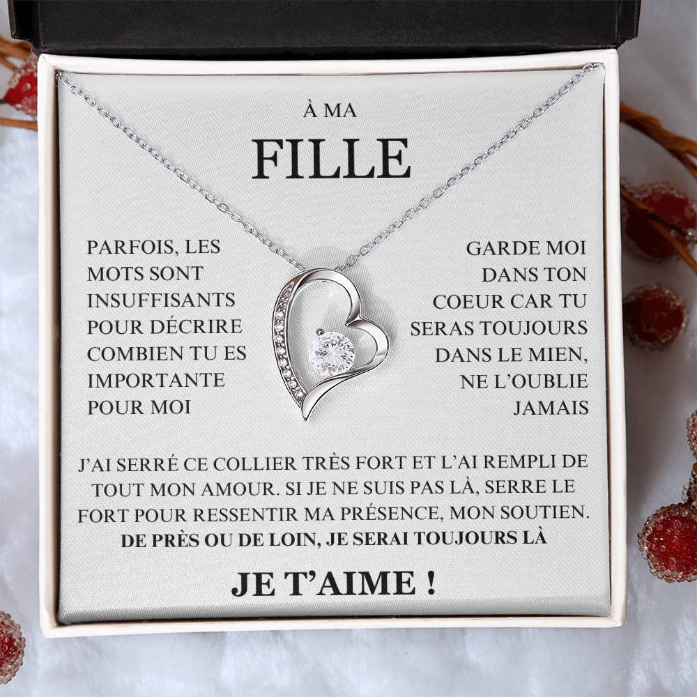 À ma Fille - De près ou de loin - Collier Forever Love