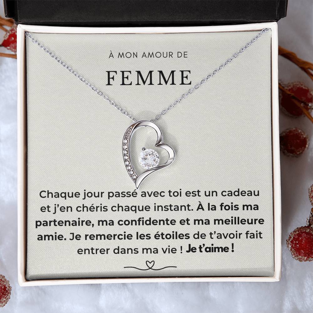 À ma Femme - Je remercie les étoiles - Collier Forever Love