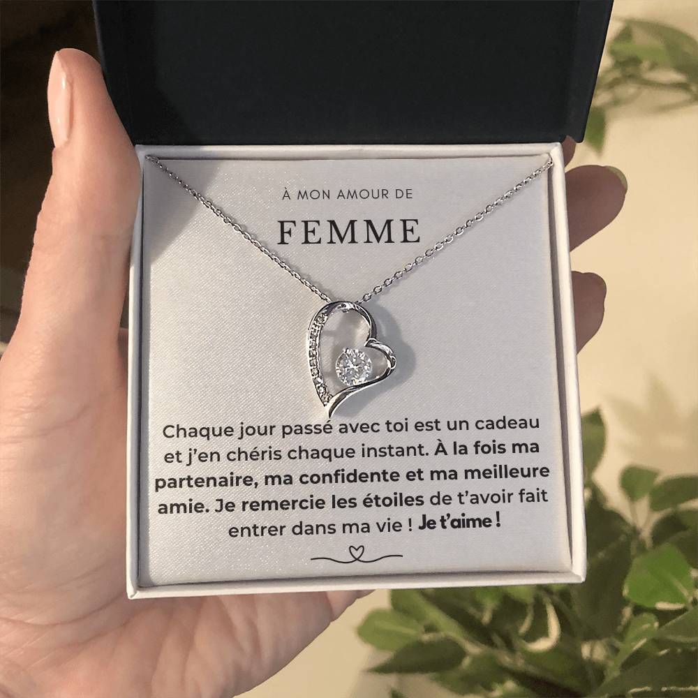 À ma Femme - Je remercie les étoiles - Collier Forever Love