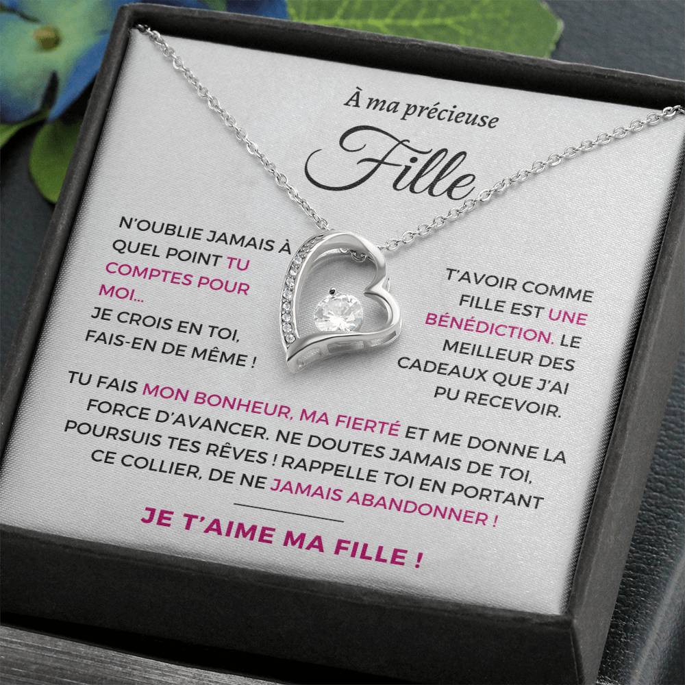 À ma Fille - Tu fais mon bonheur - Collier Forever Love