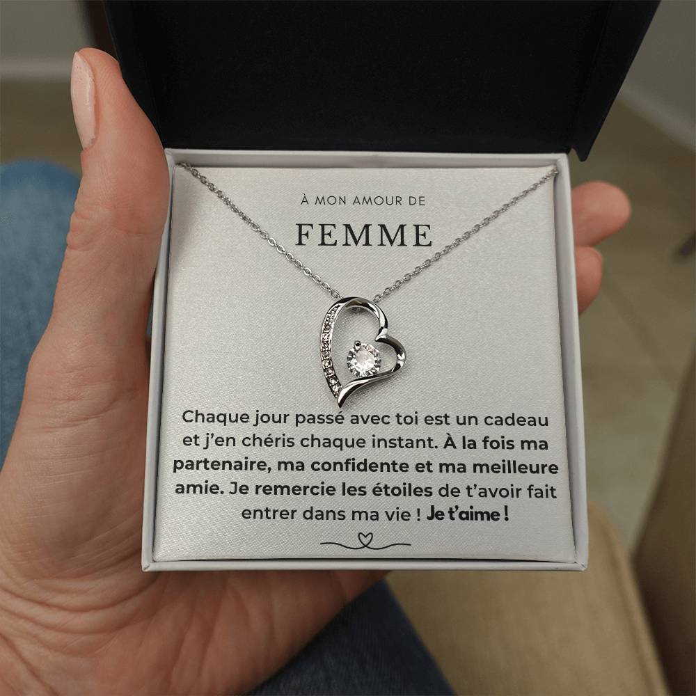 À ma Femme - Je remercie les étoiles - Collier Forever Love