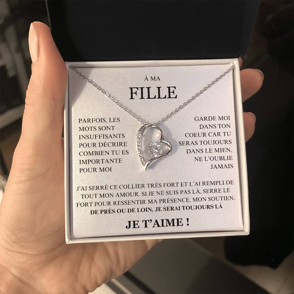 À ma Fille - De près ou de loin - Collier Forever Love