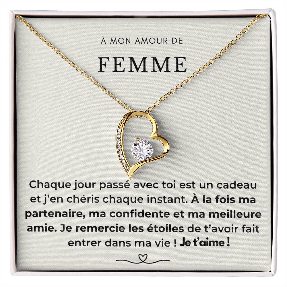 À ma Femme - Je remercie les étoiles - Collier Forever Love