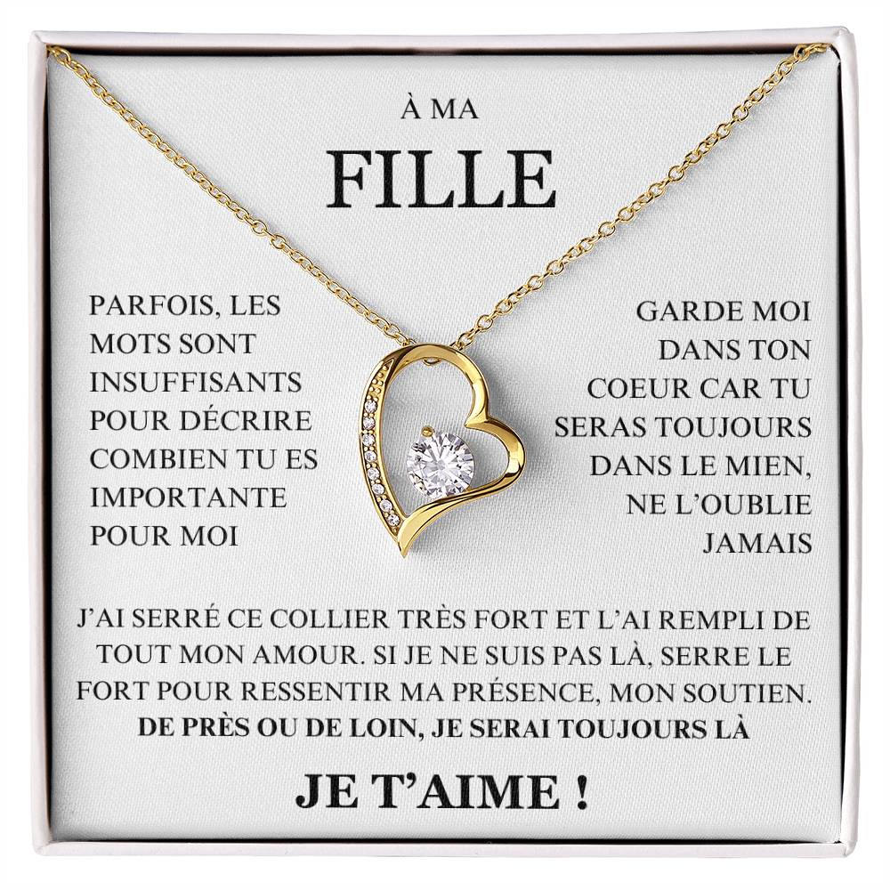 À ma Fille - De près ou de loin - Collier Forever Love