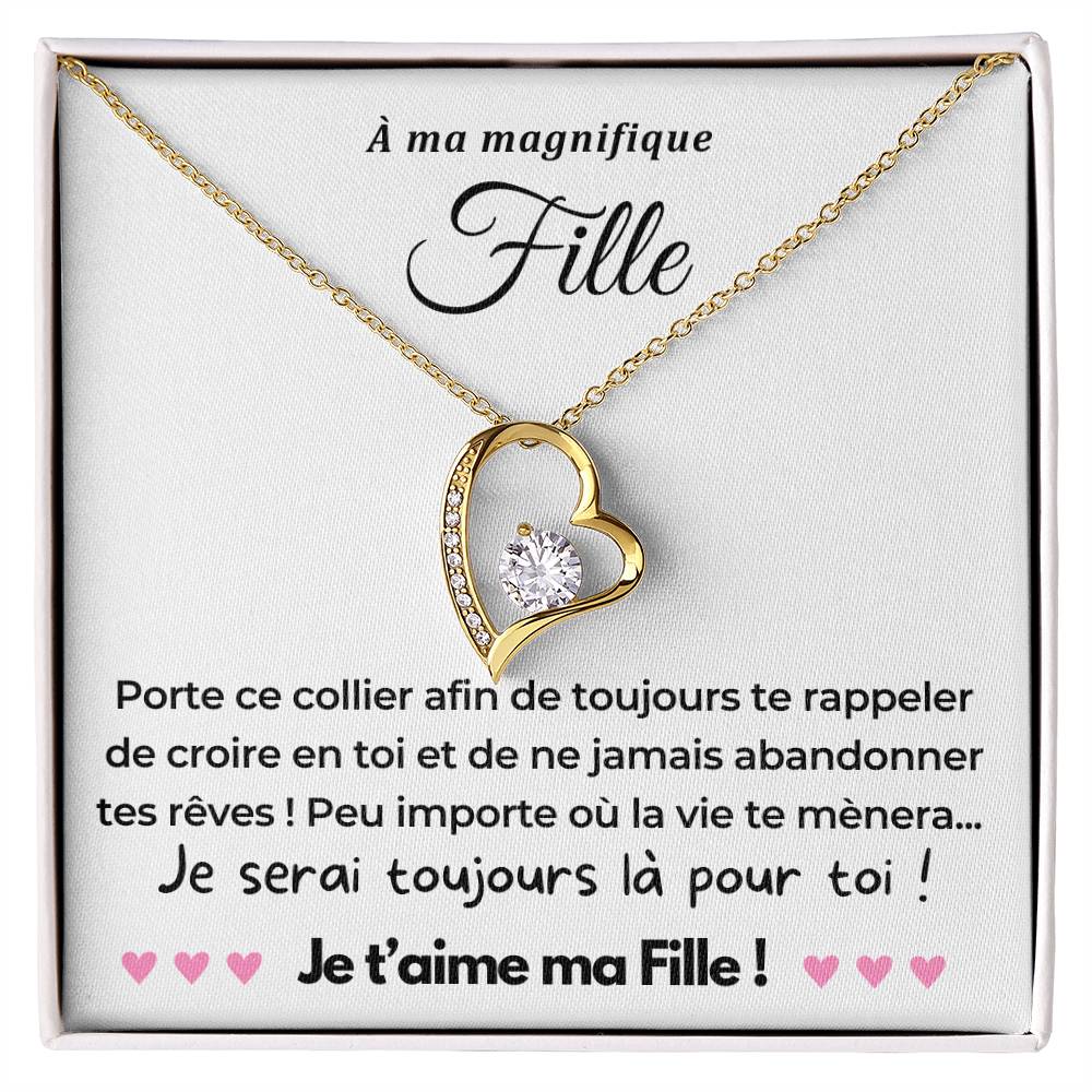 À ma Fille - Peu importe où... - Collier Forever Love