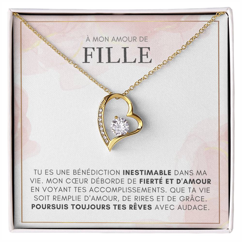 À ma Fille - Tu es une bénédiction - Collier Forever Love