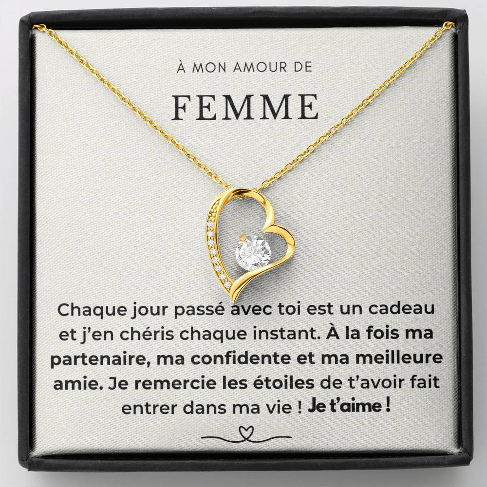 À ma Femme - Je remercie les étoiles - Collier Forever Love