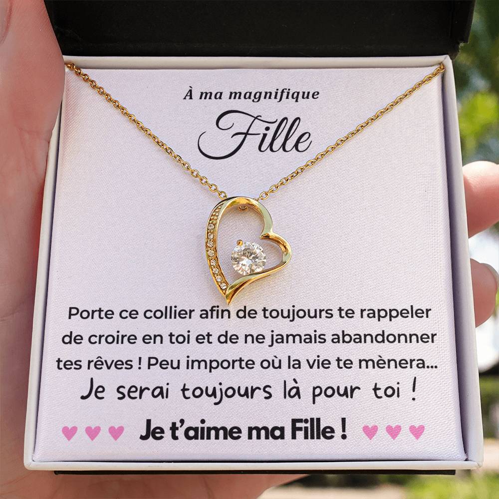 À ma Fille - Peu importe où... - Collier Forever Love