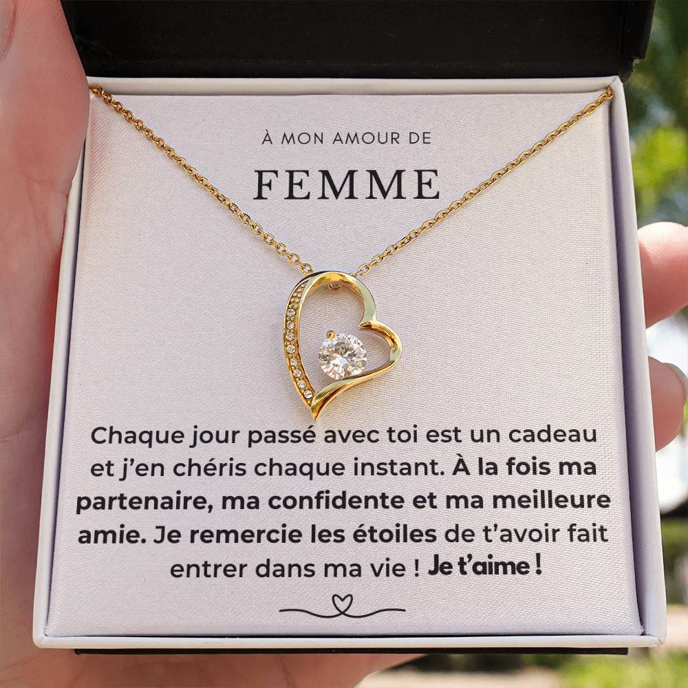 À ma Femme - Je remercie les étoiles - Collier Forever Love