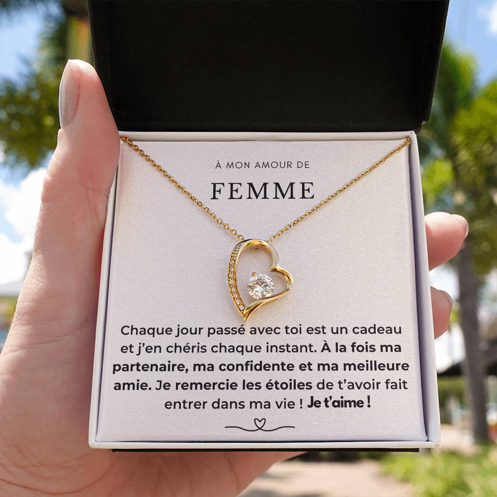 À ma Femme - Je remercie les étoiles - Collier Forever Love