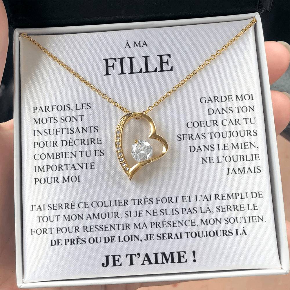 À ma Fille - De près ou de loin - Collier Forever Love