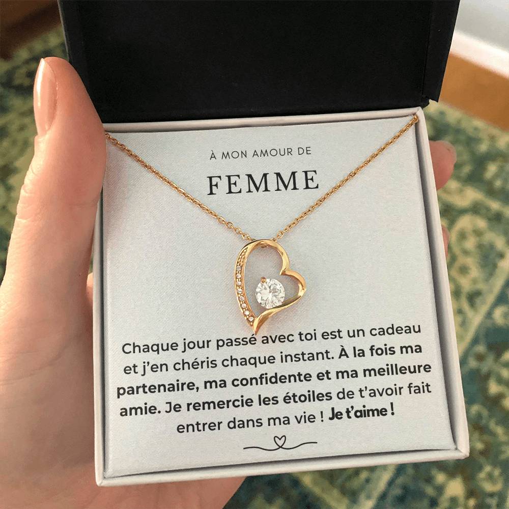 À ma Femme - Je remercie les étoiles - Collier Forever Love