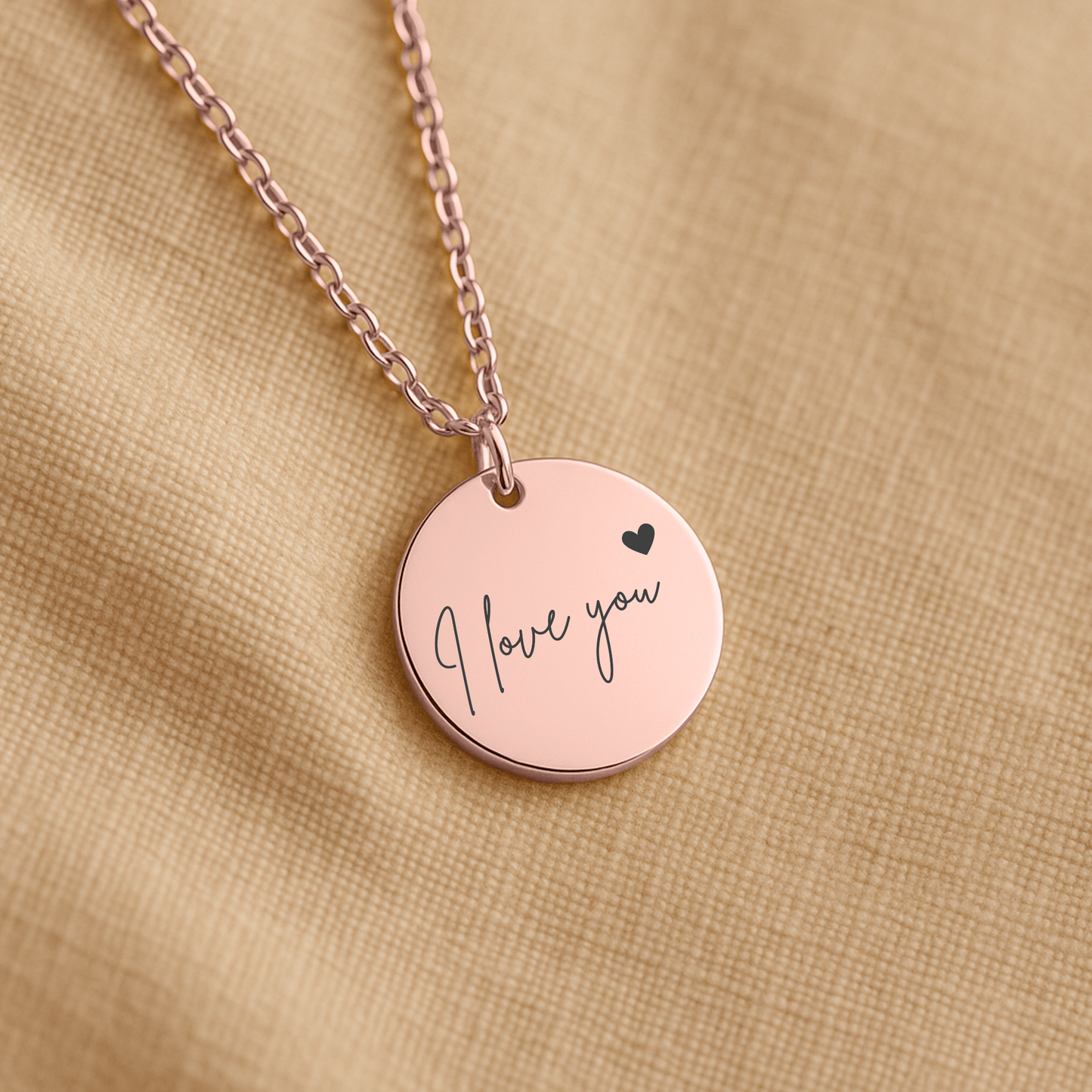 "Love you" Coin Necklace - I love you (English)